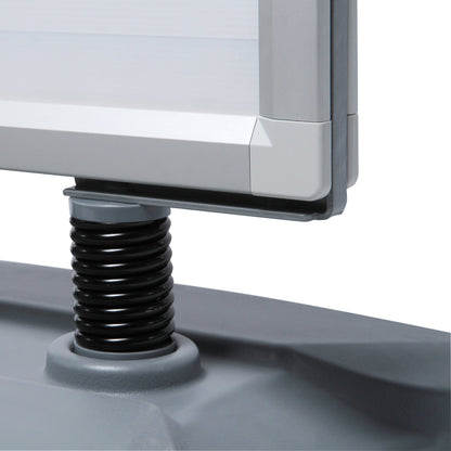 FRANKEN Kundenstopper TANK 67 x 112,3 x 59 cm (B x H x T) DIN A1 Standfuß Aluminium silber