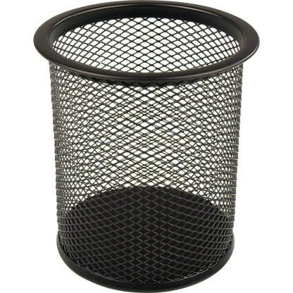 helit Stifteköcher the round network 9 x 10 cm (Ø x H) Metall schwarz