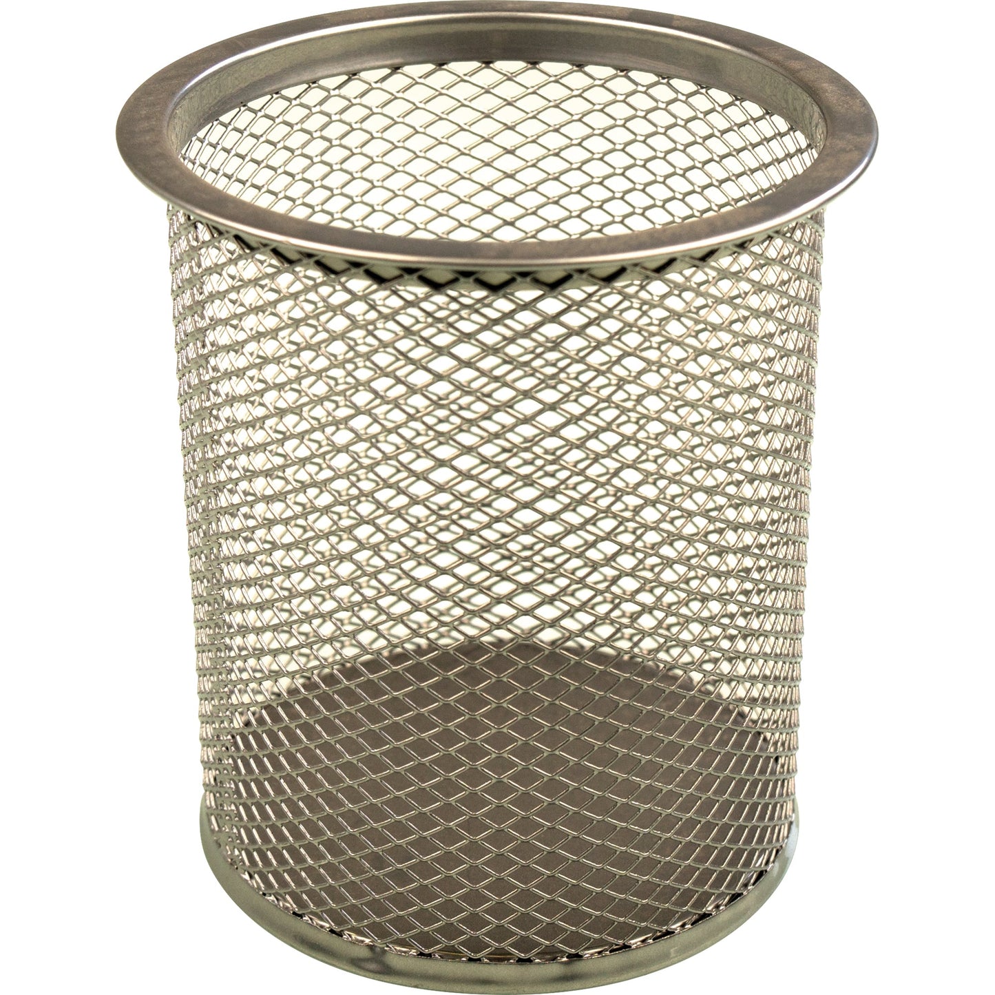 helit Stifteköcher the round network 9 x 10 cm (Ø x H) Metall silber