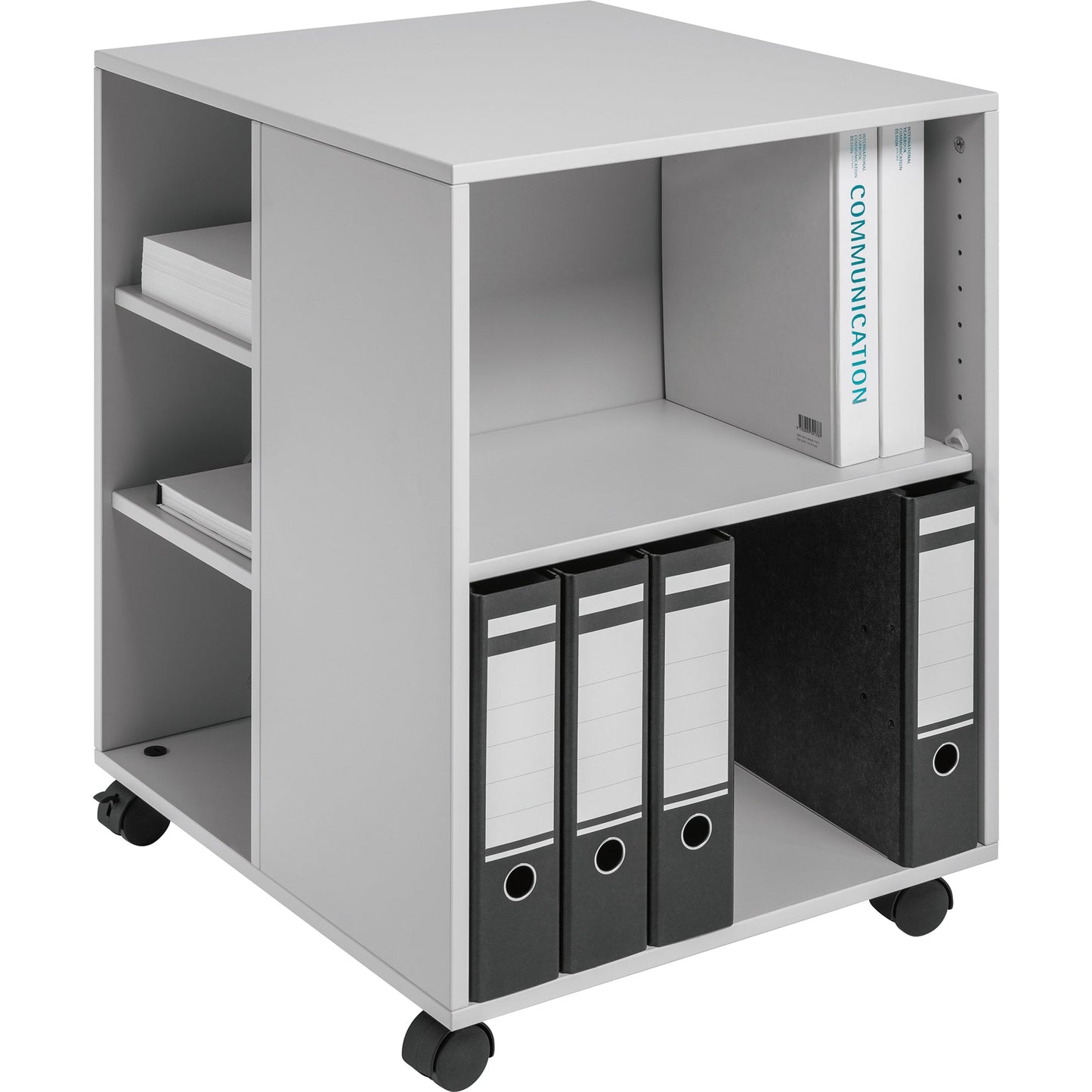 DURABLE Ablagewagen 74/59 528 x 748 x 592 mm (B x H x T) 60kg Stahl, verzinkt/Holz, melaminbeschichtet grau