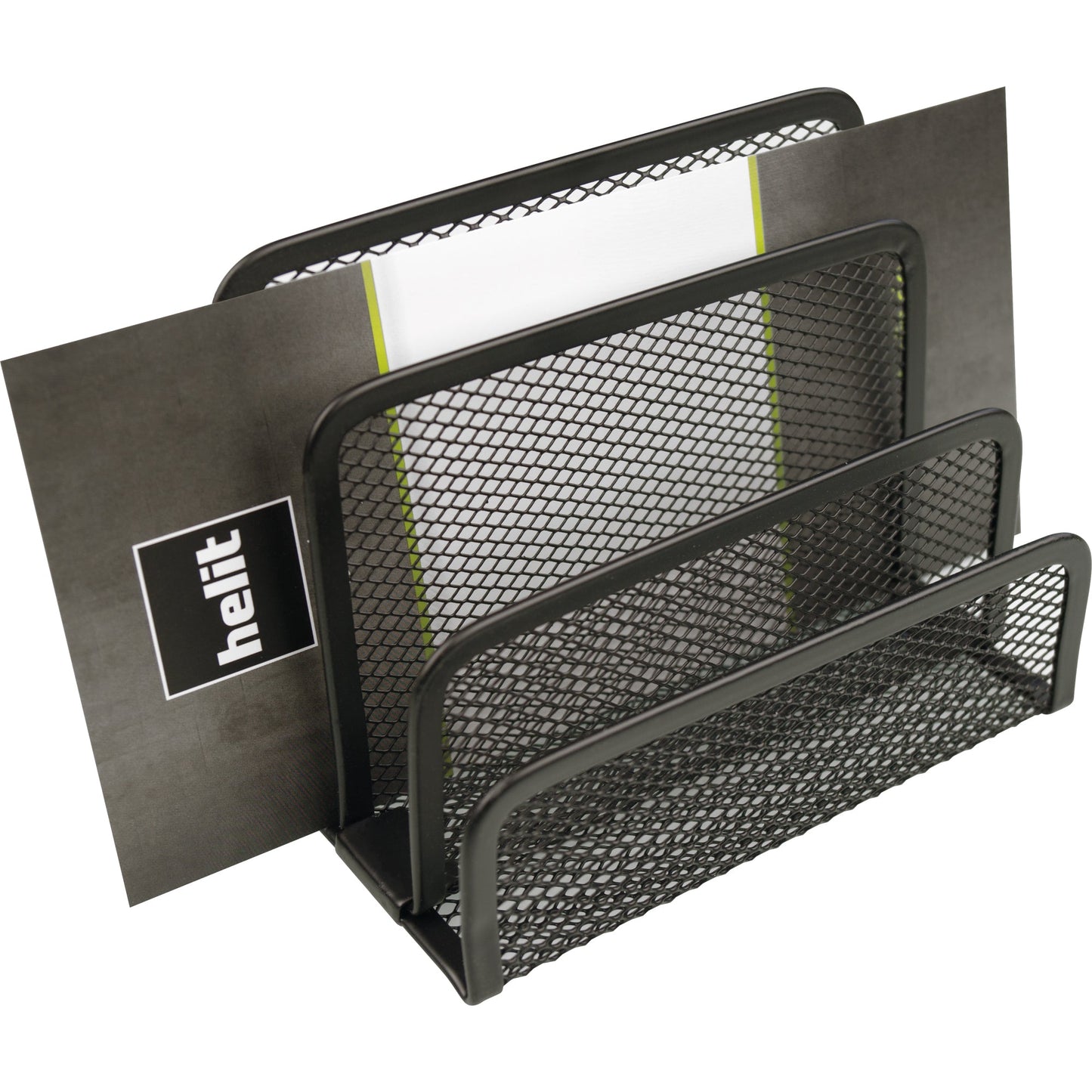 helit Briefständer the mail network 14 x 10,5 x 7,5 cm (B x H x T) Metall schwarz 3 Fächer