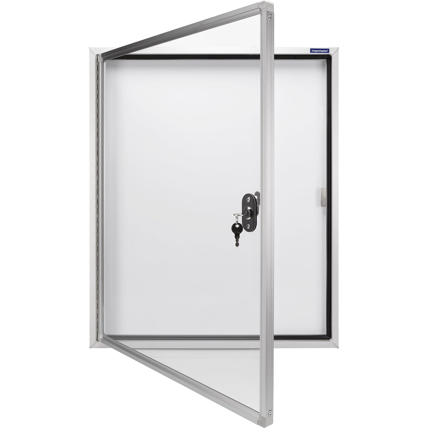 magnetoplan® Schaukasten CC Außenbereich 90 x 79 x 6,5 cm (B x H x T) 6 x DIN A4 mit Schloss Aluminium