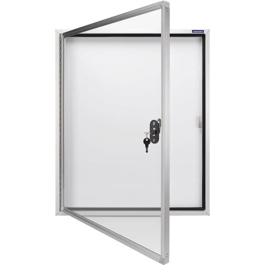 magnetoplan® Schaukasten CC Außenbereich 90 x 79 x 6,5 cm (B x H x T) 6 x DIN A4 mit Schloss Aluminium