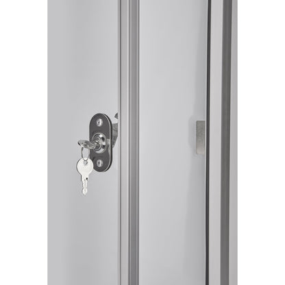 magnetoplan® Schaukasten CC Außenbereich 90 x 79 x 6,5 cm (B x H x T) 6 x DIN A4 mit Schloss Aluminium