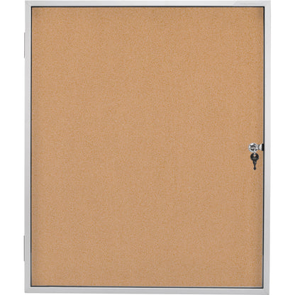 magnetoplan® Schaukasten SP Innenbereich 61 x 73 x 4 cm (B x H x T) 4 x DIN A4 mit Schloss Aluminium, eloxiert silber