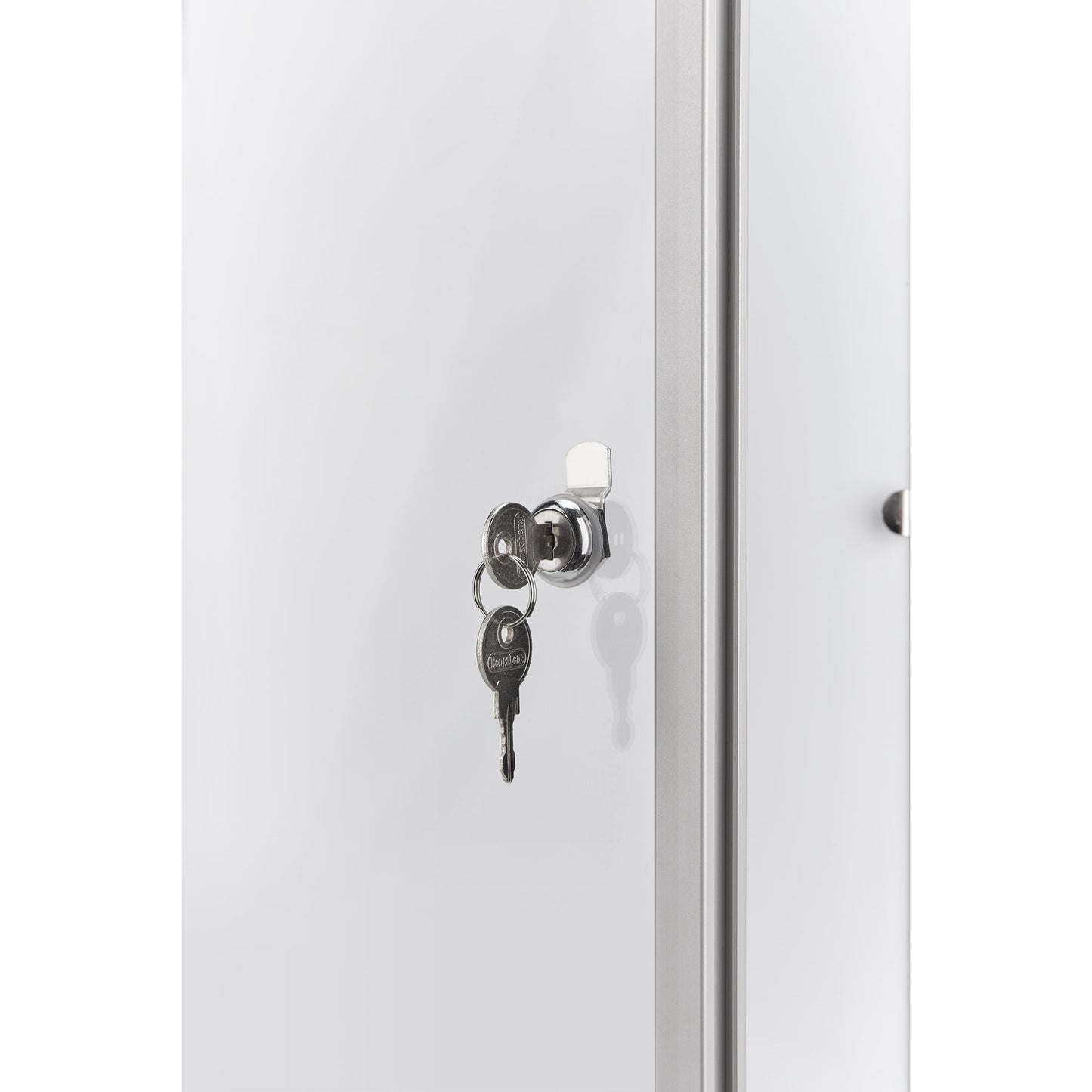 magnetoplan® Schaukasten SP Innenbereich 61 x 73 x 4 cm (B x H x T) 4 x DIN A4 mit Schloss Aluminium, eloxiert alu