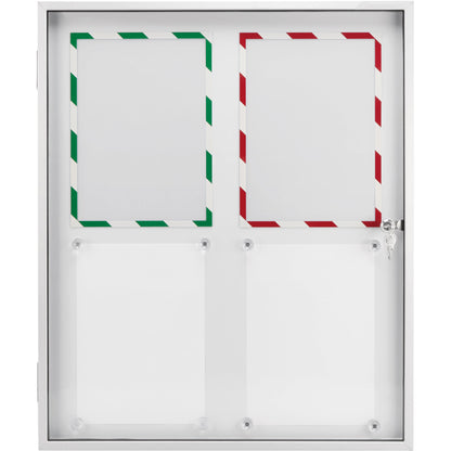 magnetoplan® Schaukasten SP Innenbereich 112 x 108,5 x 4 cm (B x H x T) 12 x DIN A4 mit Schloss Aluminium, eloxiert alu