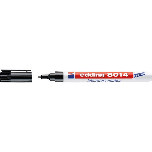 edding Labormarker 8014 1mm schwarz Rundspitze schnelltrocknend wischfest -183 bis +500°C