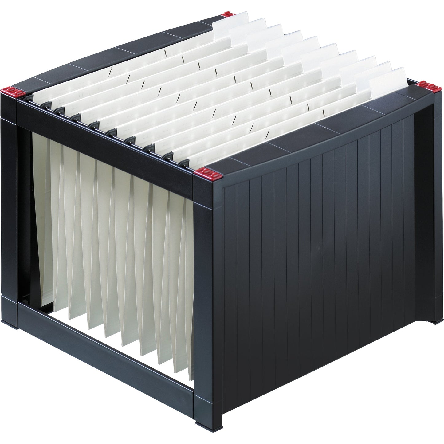 helit Hängemappenbox the rack DIN A4 40 Hängemappen Polystyrol schwarz/rot