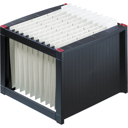 helit Hängemappenbox the rack DIN A4 40 Hängemappen Polystyrol schwarz/rot