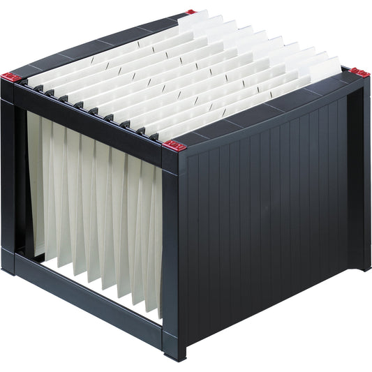 helit Hängemappenbox the rack DIN A4 40 Hängemappen Polystyrol schwarz/rot