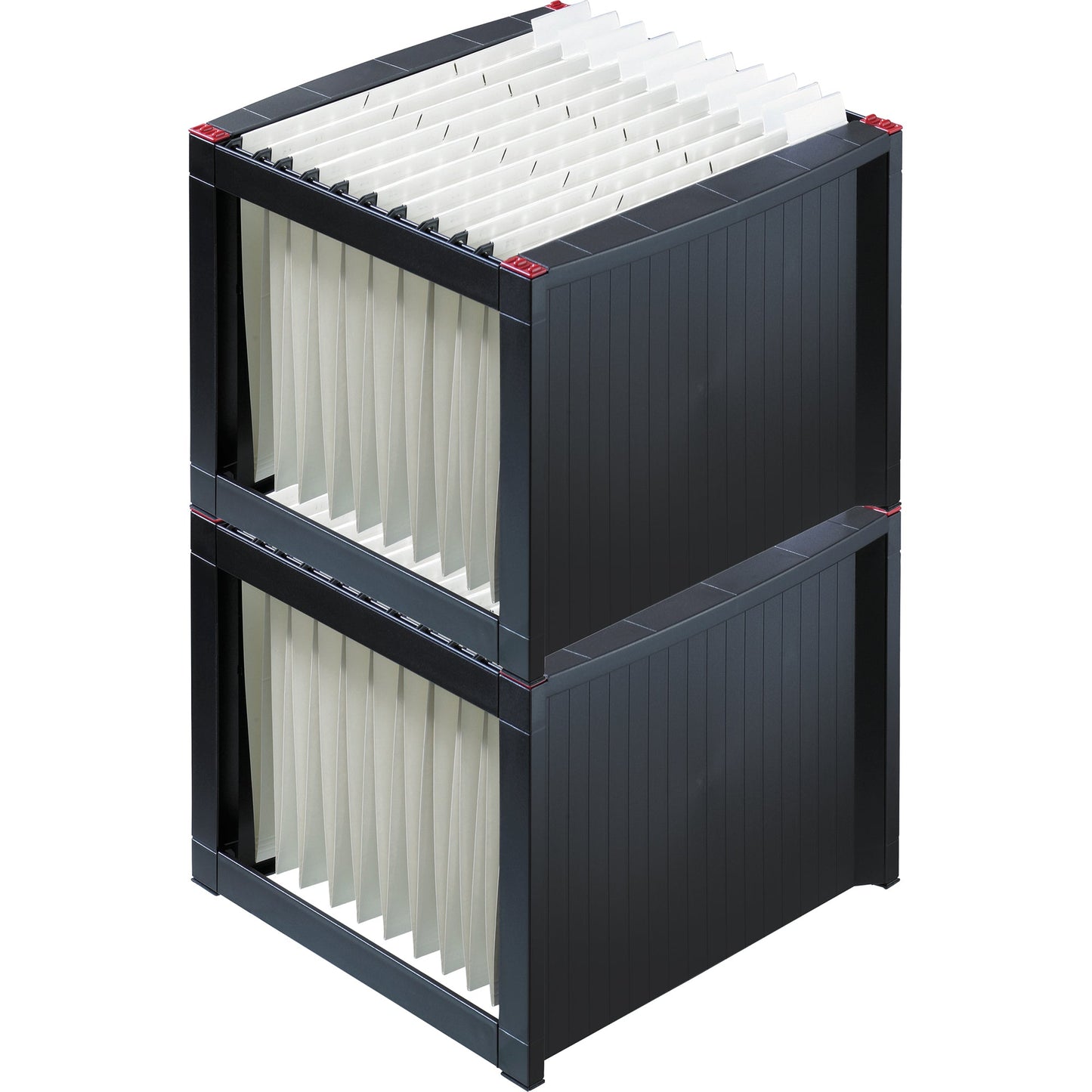 helit Hängemappenbox the rack DIN A4 40 Hängemappen Polystyrol schwarz/rot