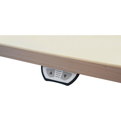 Geramöbel Schreibtisch Elektro-Flex Maße: 1.600 x 650-1.250 x 800 mm (B x H x T) Dreischicht-Feinspan, melaminharzbeschichtet buche