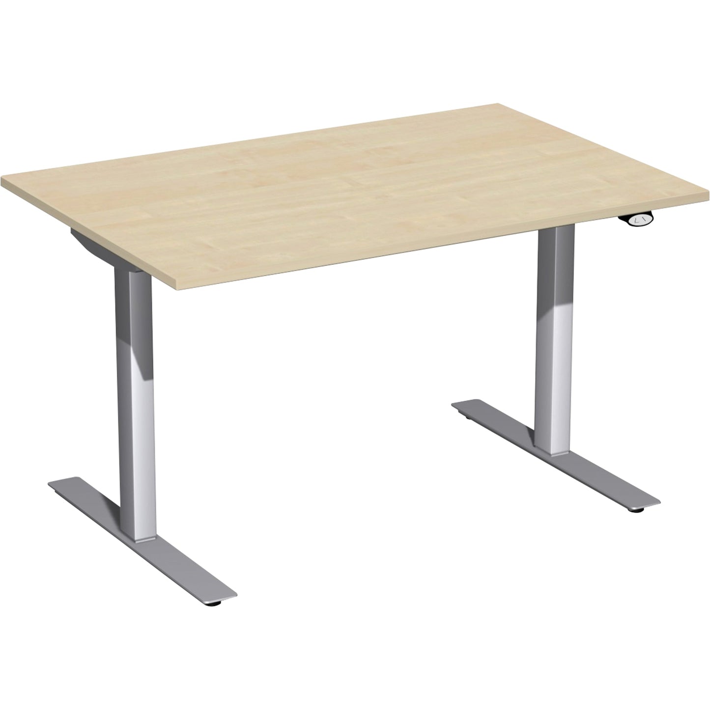 Geramöbel Schreibtisch Elektro-Flex Maße: 1.200 x 650-1.250 x 800 mm (B x H x T) Dreischicht-Feinspan, melaminharzbeschichtet ahorn