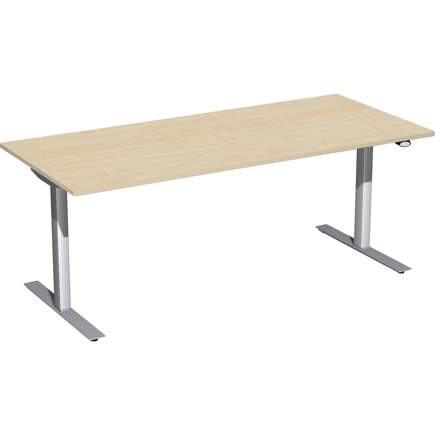 Geramöbel Schreibtisch Elektro-Flex Maße: 1.800 x 650-1.250 x 800 mm (B x H x T) Dreischicht-Feinspan, melaminharzbeschichtet ahorn