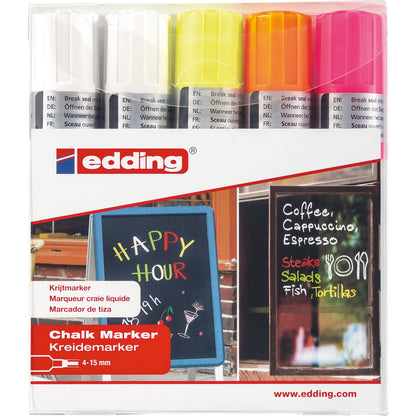 edding Kreidemarker 4090 4-15mm farbig sortiert 5 St./Pack.