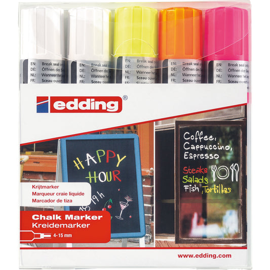 edding Kreidemarker 4090 4-15mm farbig sortiert 5 St./Pack.