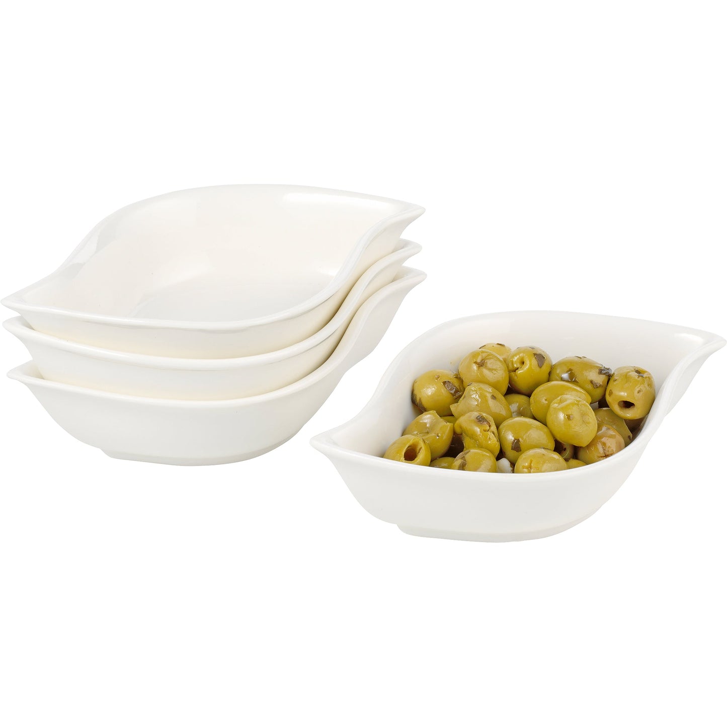 Esmeyer® Servierschale JOLIE 16 x 10 x 4 cm (B x H x L) Porzellan weiß 4 St./Pack.