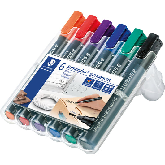 STAEDTLER® Permanentmarker Lumocolor® 352 2mm farbig sortiert 6 St./Pack.