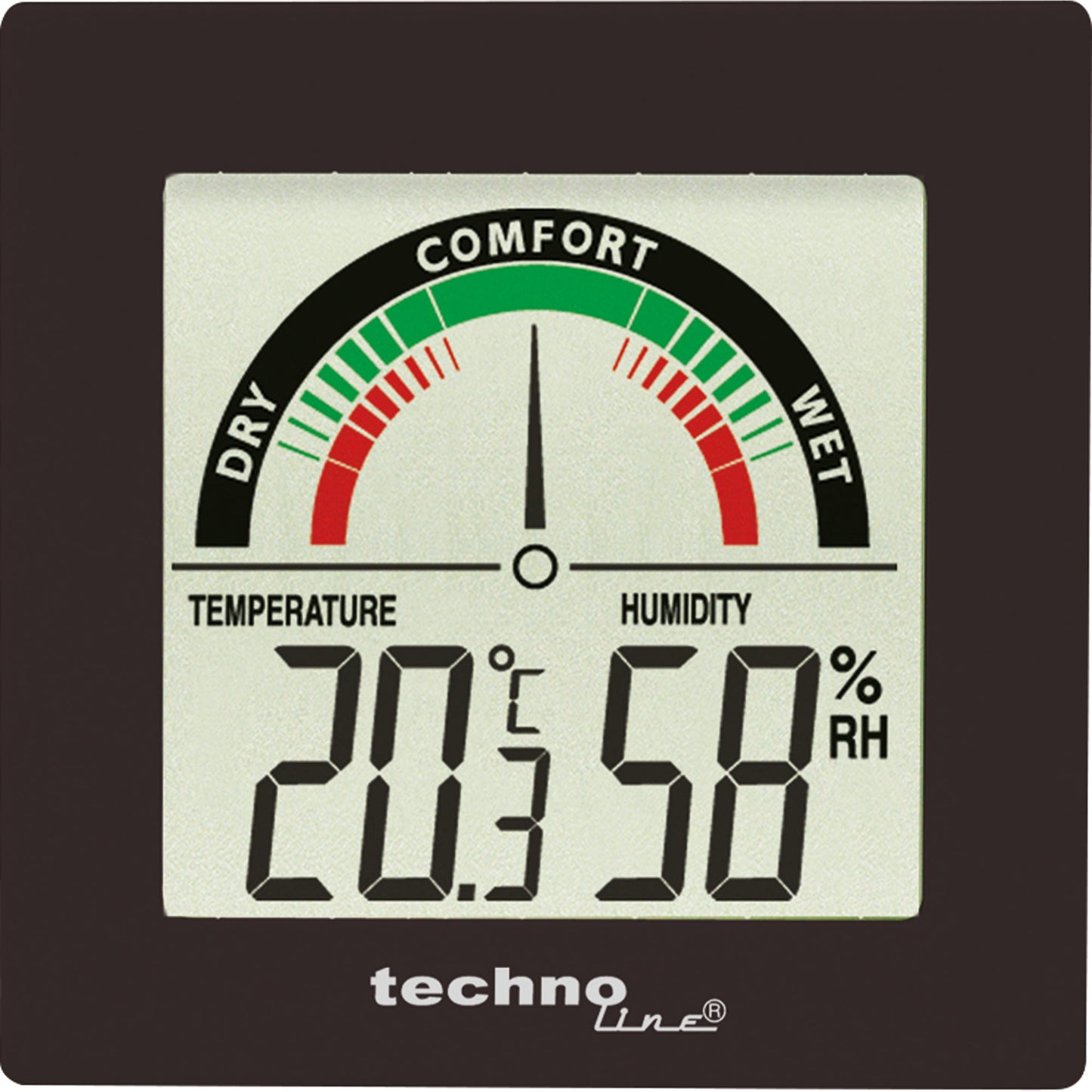technoline® Thermometer WS 9415 8,8 x 8,8 x 1,4 cm (B x H x T) digital Batterie AAA/Micro Wandbefestigung möglich