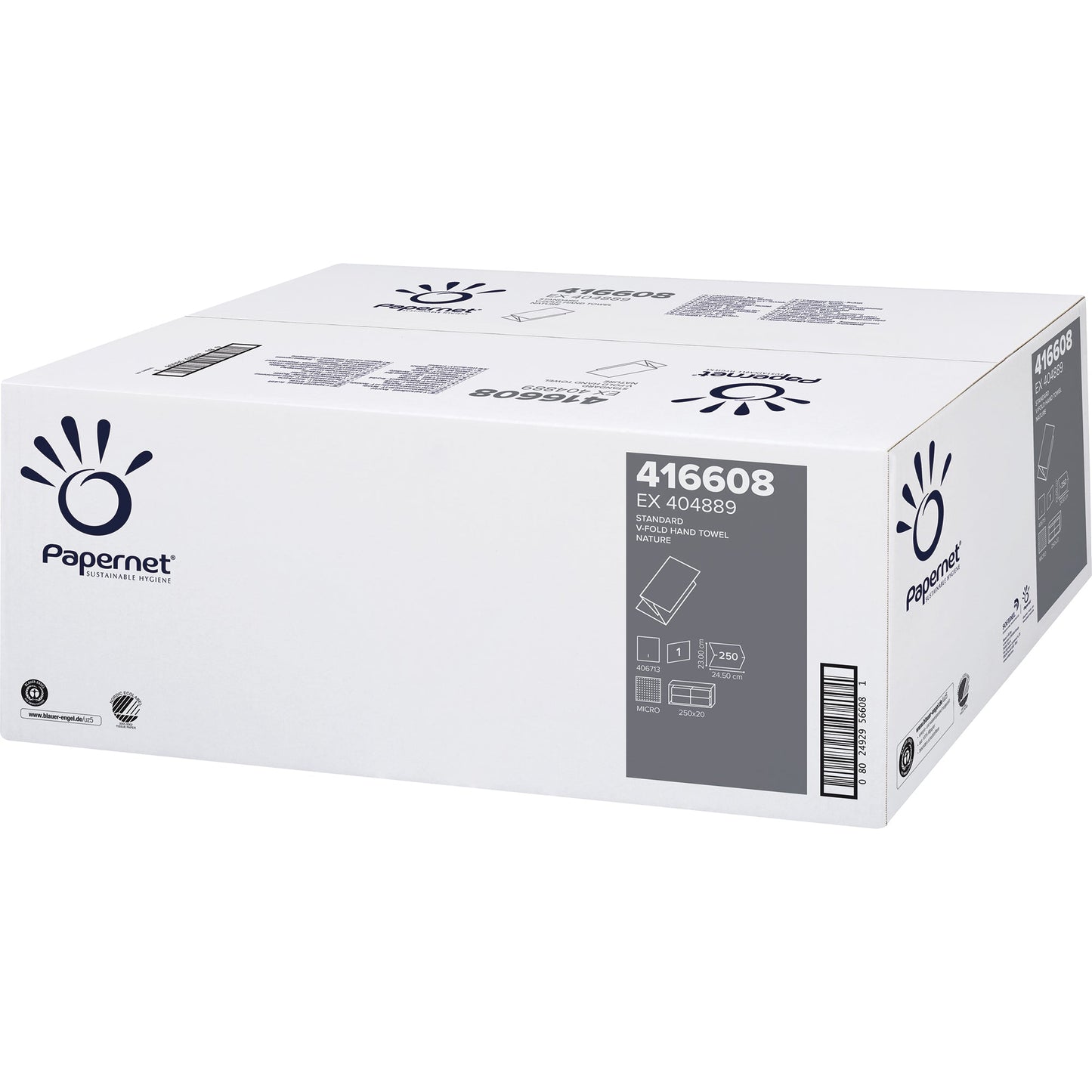 Papernet Papierhandtücher Standard 24,5 x 23 cm (B x L) Papier, 100 % recycelt natur 20 x 250 Bl./Pack.