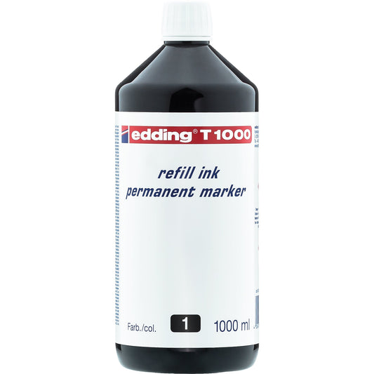 edding Nachfülltinte Marker T1000 Flasche schwarz 1.000ml