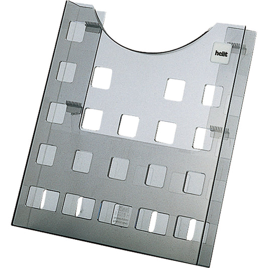 helit Prospekthalter the grid 23,9 x 26,2 x 4,7 cm (B x H x T) DIN A4 Polystyrol grau transparent 1 Fach