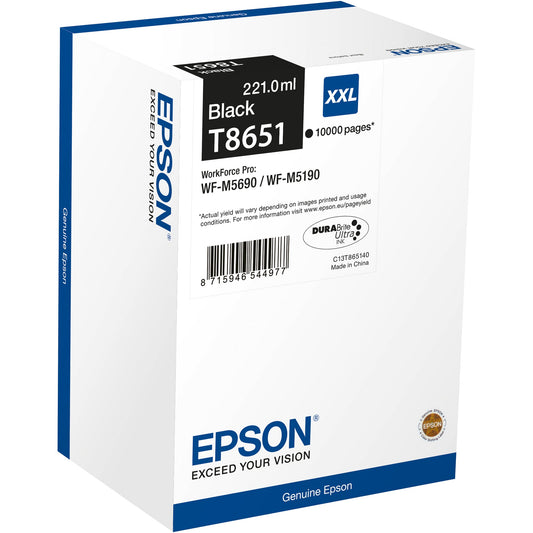 Epson Tintenpatrone Originalzubehör T8651 ca. 10.000 Seiten schwarz 221ml