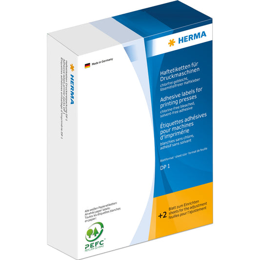 HERMA Druckmaschinenetikett Druckmaschine DP1 34 x 53 mm (B x H) stark haftend Papier rot 280 Bl./Pack. 2.500 Etik./Pack.