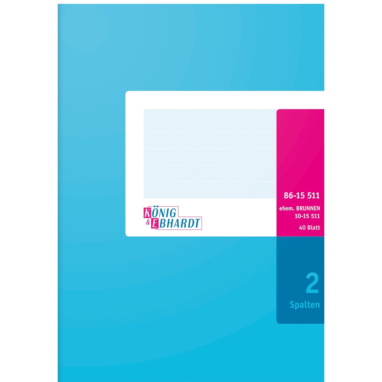 König & Ebhardt Geschäftsbuch DIN A5 liniert hellgrau, magenta 40 Bl.