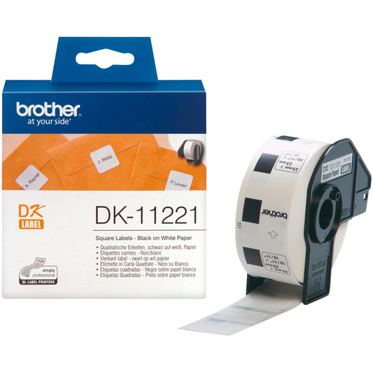 Brother Vielzwecketikett Brother Etikettendrucker QL-500, -550, -560, -570, -600, -650TD, -700, -710W, -720NW, -800, -810W, -820NWB, -1050, -1060N, -1100, -1110NWB 23 x 23 mm (B x H) weiß 1.000 Etik./Rl.