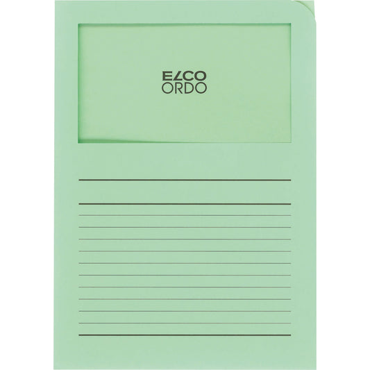 ELCO Sichtmappe Ordo classico DIN A4 120g/m² Papier grün 100 St./Pack.