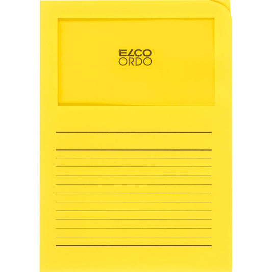 ELCO Sichtmappe Ordo classico DIN A4 120g/m² Papier intensivgelb 100 St./Pack.