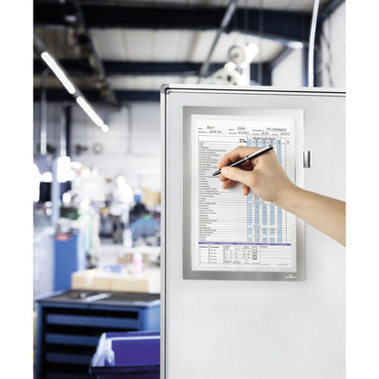 DURABLE Magnetrahmen MAGNETIC NOTE DIN A4 Polyethylen/Polypropylen/PVC silber metallic