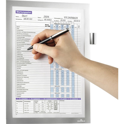 DURABLE Magnetrahmen MAGNETIC NOTE DIN A4 Polyethylen/Polypropylen/PVC silber metallic