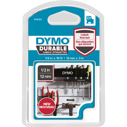 DYMO® Schriftbandkassette 12 mm x 3 m (B x L) schwarz weiß