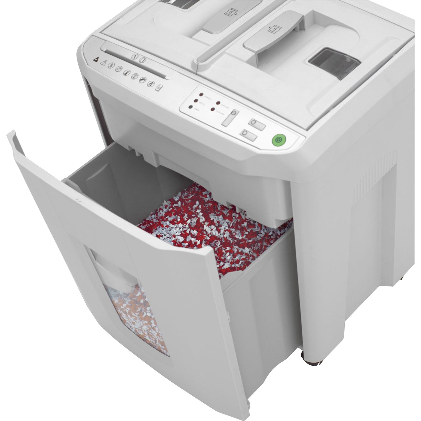 Shredcat Aktenvernichter SHREDCAT 8280 CC P-4 Papier, Heftklammern, Kreditkarten, CDs/DVDs Partikelschnitt 6 Bl. manuell, 150 Bl. automatisch hellgrau