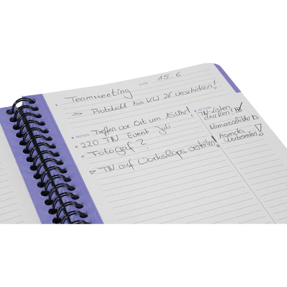 Soennecken Collegeblock Officebook date notes action DIN A4+ liniert 90g/m² Polypropylen schwarz 80 Bl.