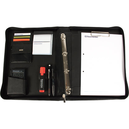 Soennecken Schreibmappe BERLIN 28 x 36,5 x 4,5 cm (B x H x T) Nappaleder schwarz