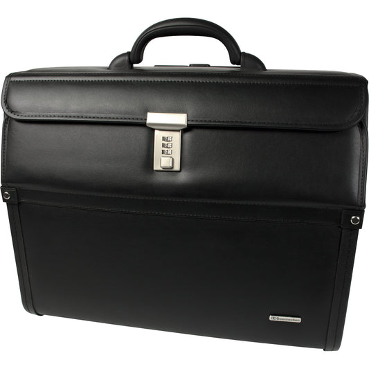 Soennecken Pilotenkoffer DRESDEN 46 x 38 x 22 cm (B x H x T) Zahlenkombinationsschloss Lederimitat schwarz