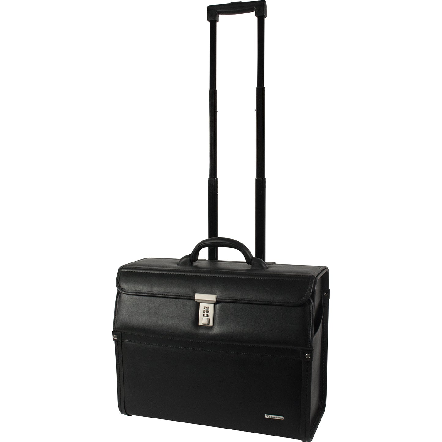 Soennecken Pilotenkoffer DRESDEN 46 x 38 x 22 cm (B x H x T) Zahlenkombinationsschloss Lederimitat schwarz