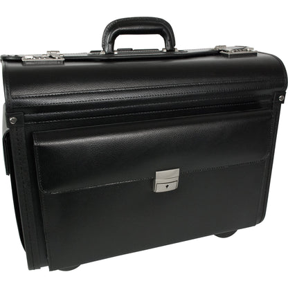Soennecken Pilotenkoffer LEIPZIG 48,5 x 39,5 x 26 cm (B x H x T) Zahlenkombinationsschloss Leder schwarz