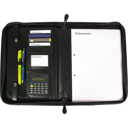 Soennecken Schreibmappe DORTMUND 34 x 27 x 2,5 cm (B x H x T) Rindsleder schwarz