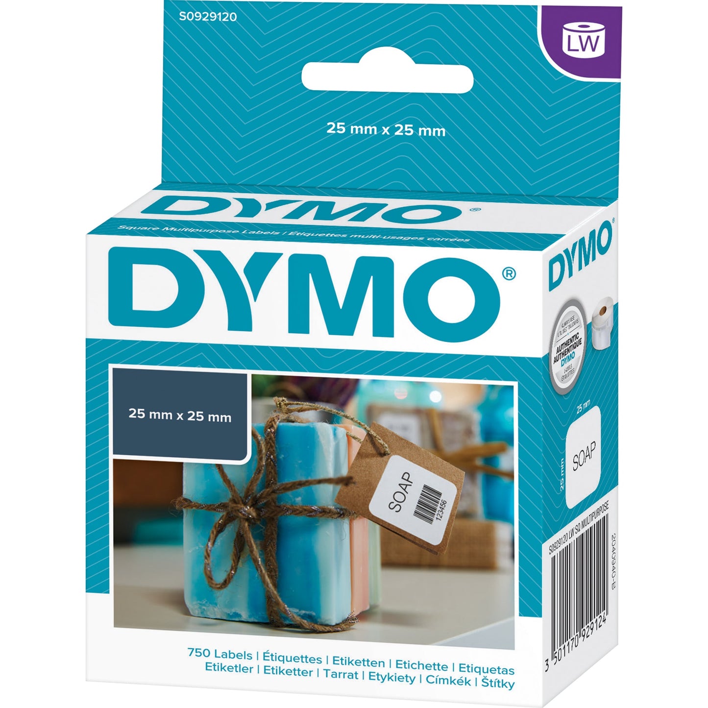 DYMO® Vielzwecketikett DYMO LabelWriterT 300 Serie, -400 Serie, -450 Serie, -Wireless, -550 Serie, LW 4XL, LW 5XL 25 x 25 mm (B x H) weiß 750 Etik./Rl.