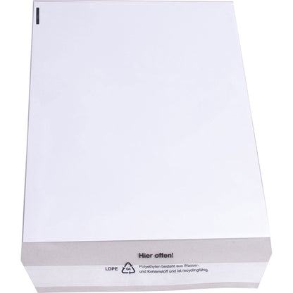 Versandtasche DIN C4 229 x 324 mm (B x H) mit Adhäsionsverschluss ohne Fenster 70µm transparent 100 St./Pack.