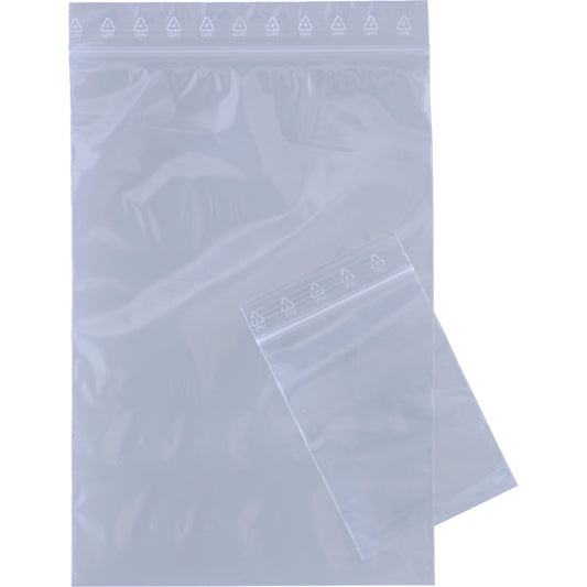 Druckverschlussbeutel 120 x 170 mm (B x H) 50µm Kunststoff transparent 100 St./Pack.
