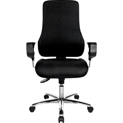 TOPSTAR Bürodrehstuhl SITNESS® 55 45-57cm Synchronmechanik Rolle hart gebremst (für Teppichboden) Stahl, verchromt schwarz