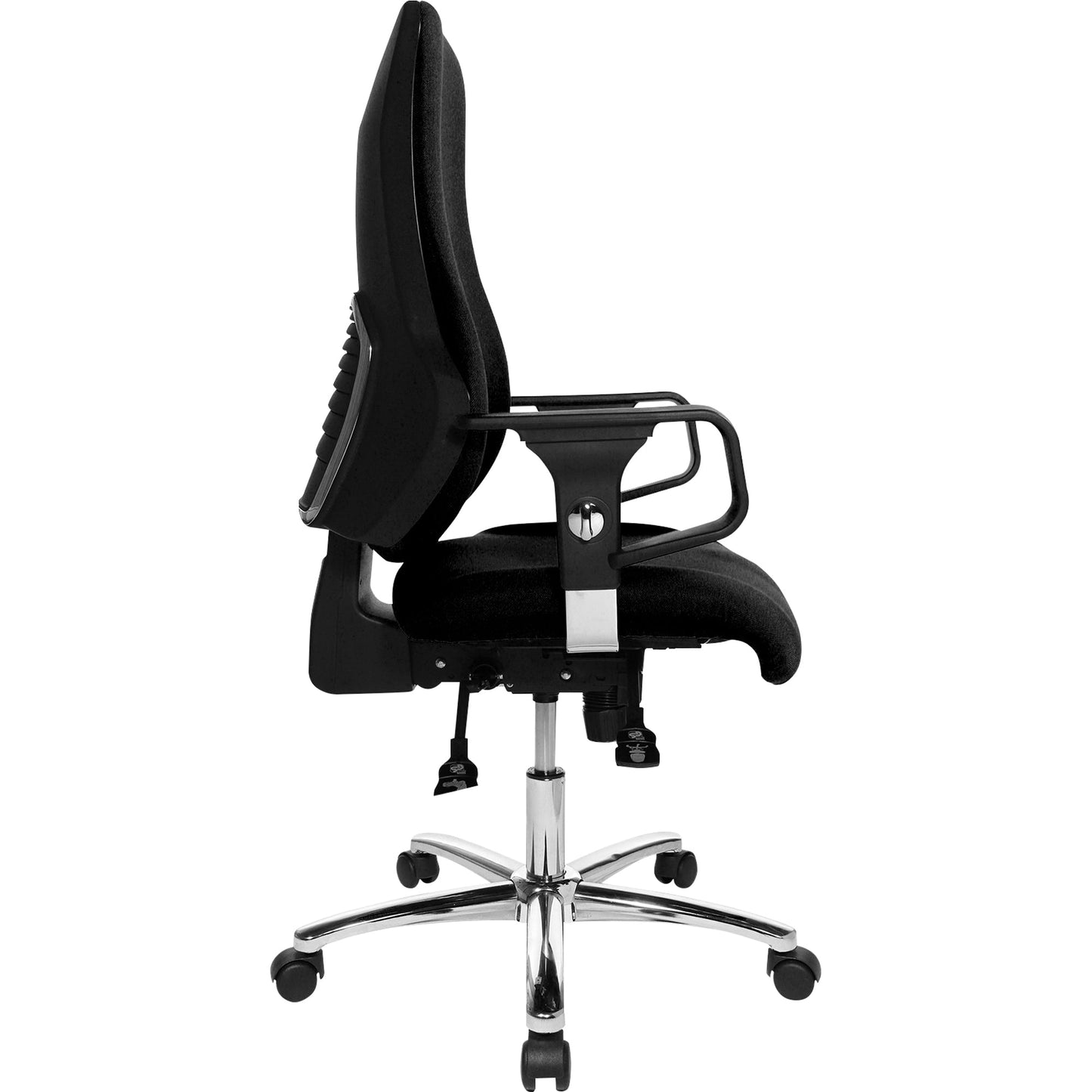 TOPSTAR Bürodrehstuhl SITNESS® 55 45-57cm Synchronmechanik Rolle hart gebremst (für Teppichboden) Stahl, verchromt schwarz