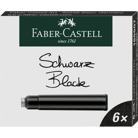 Faber-Castell Tintenpatrone Standard nicht löschbar schwarz 6 St./Pack.
