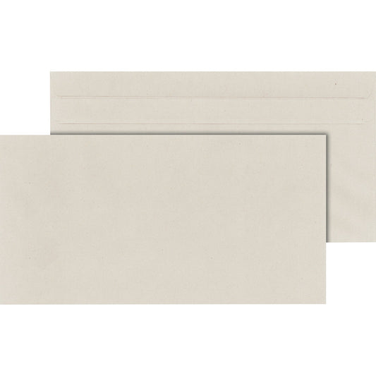 MAILmedia Briefumschlag Kompakt 235 x 125 mm (B x H) mit Selbstklebung ohne Fenster 75g/m² grau 1.000 St./Pack.
